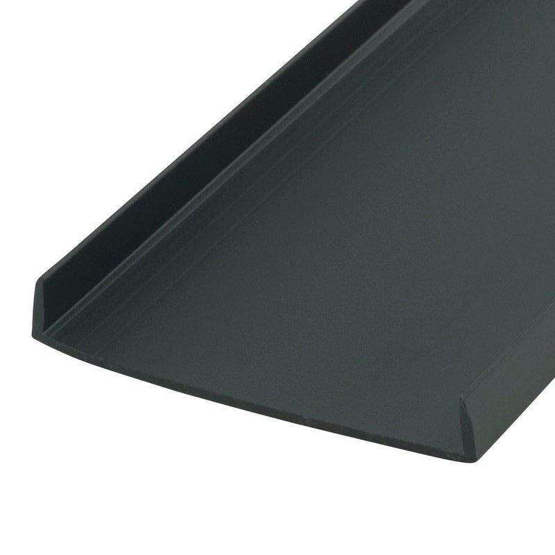 Outwater Plastics Black 2'' Styrene Plastic U-Channel/C-Channel 36 Inch Lengths (Pack of 4) - Image 1